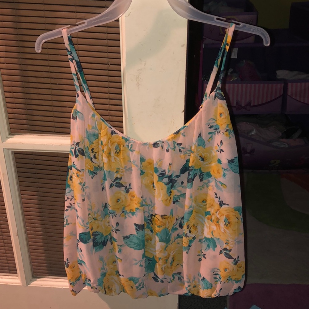 Multicolored spaghetti strap top